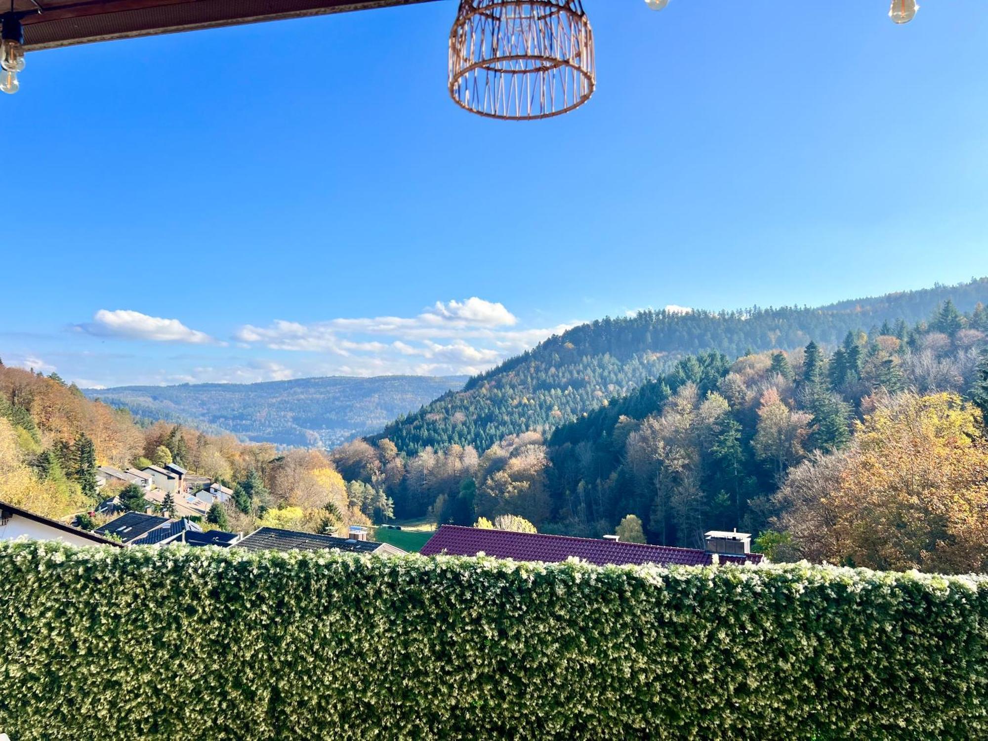 Wohnen Im Schwarzwald Mit Panoramablick Apartment Bad Herrenalb Luaran gambar